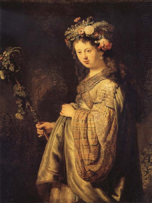 Saskla in Arcadian Costume, REMBRANDT Harmenszoon van Rijn